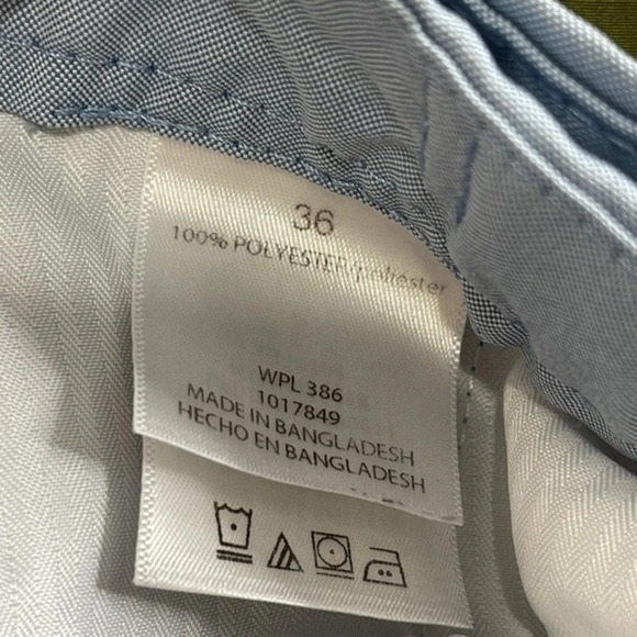 Hagar Men's Flat Front Cool 18 Pro‎ Golf Shorts Size 36 Blue Expandable Waist - Picture 8 of 8